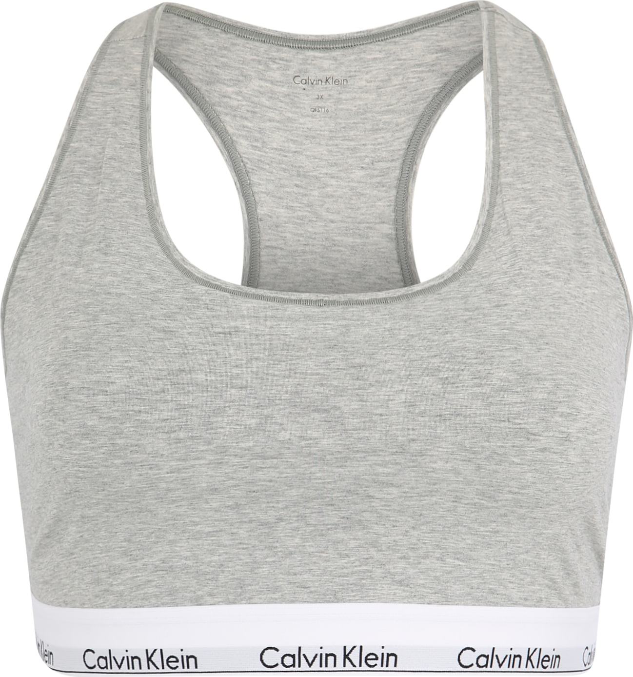 Calvin Klein Underwear Podprsenka 'UNLINED BRALETTE' šedý melír