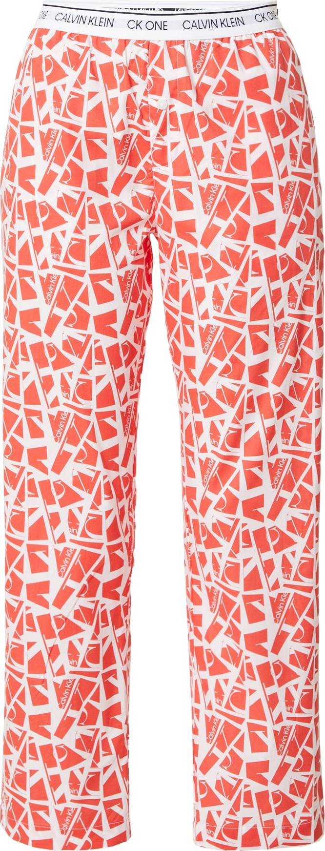 Calvin Klein Underwear Pyžamové kalhoty korálová / bílá