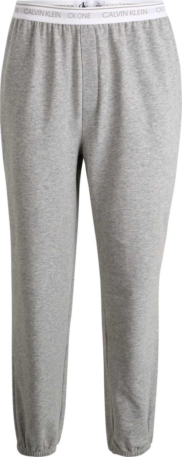 Calvin Klein Underwear Pyžamové kalhoty světle šedá / bílá