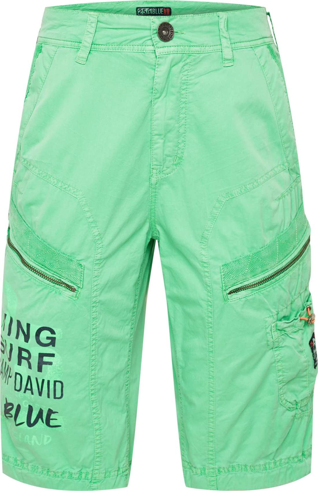CAMP DAVID Kalhoty námořnická modř / světle zelená