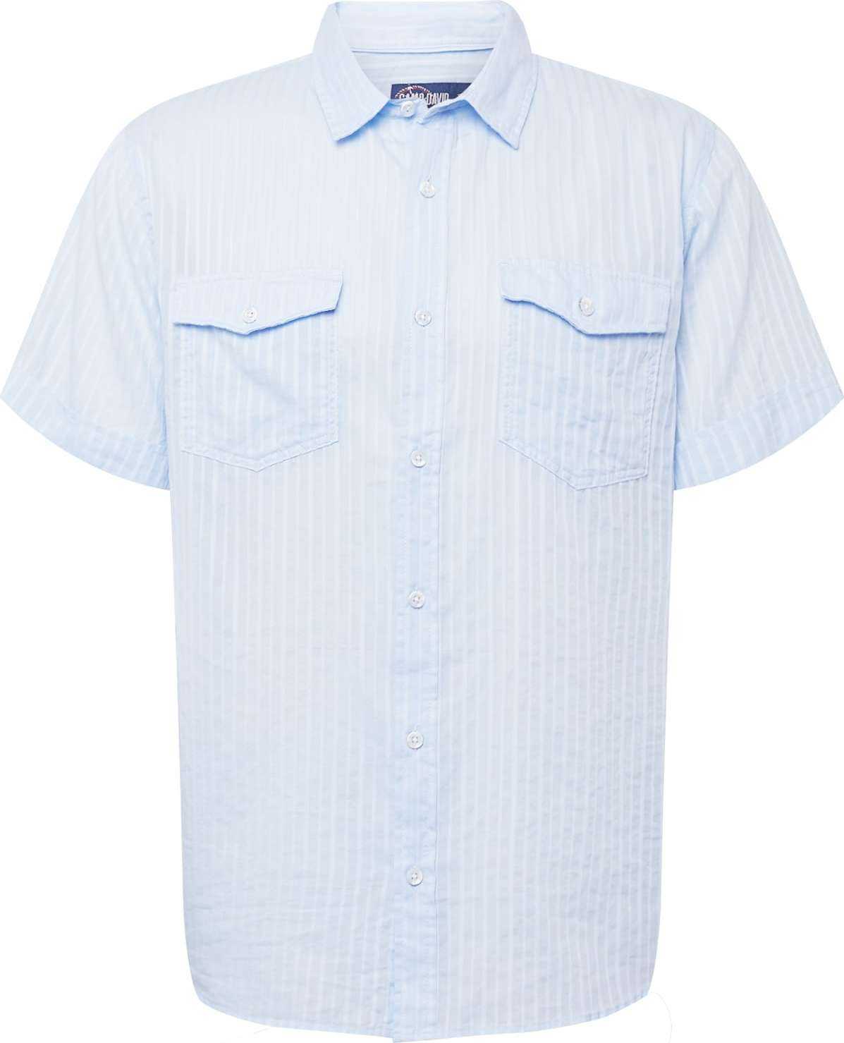 CAMP DAVID Košile opálová / světlemodrá