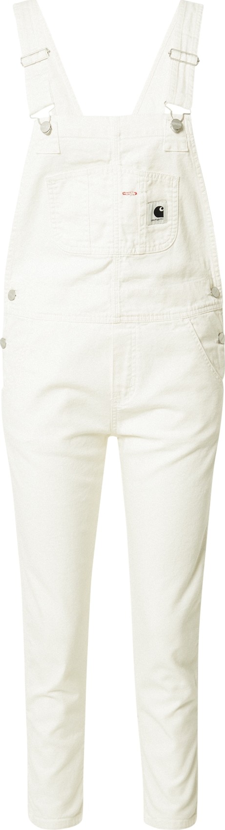 Carhartt WIP Džíny s laclem 'Bib' černá / přírodní bílá