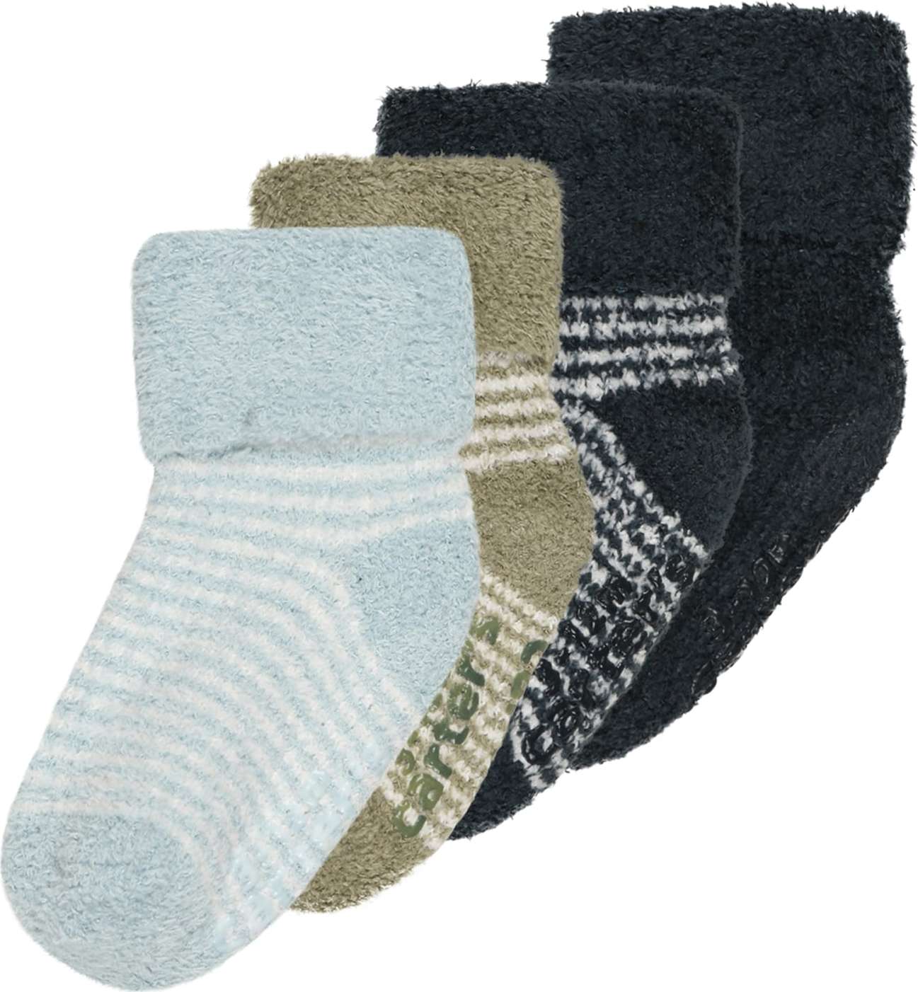 Carter's Ponožky 'CHENILLE' noční modrá / světlemodrá / khaki / bílá