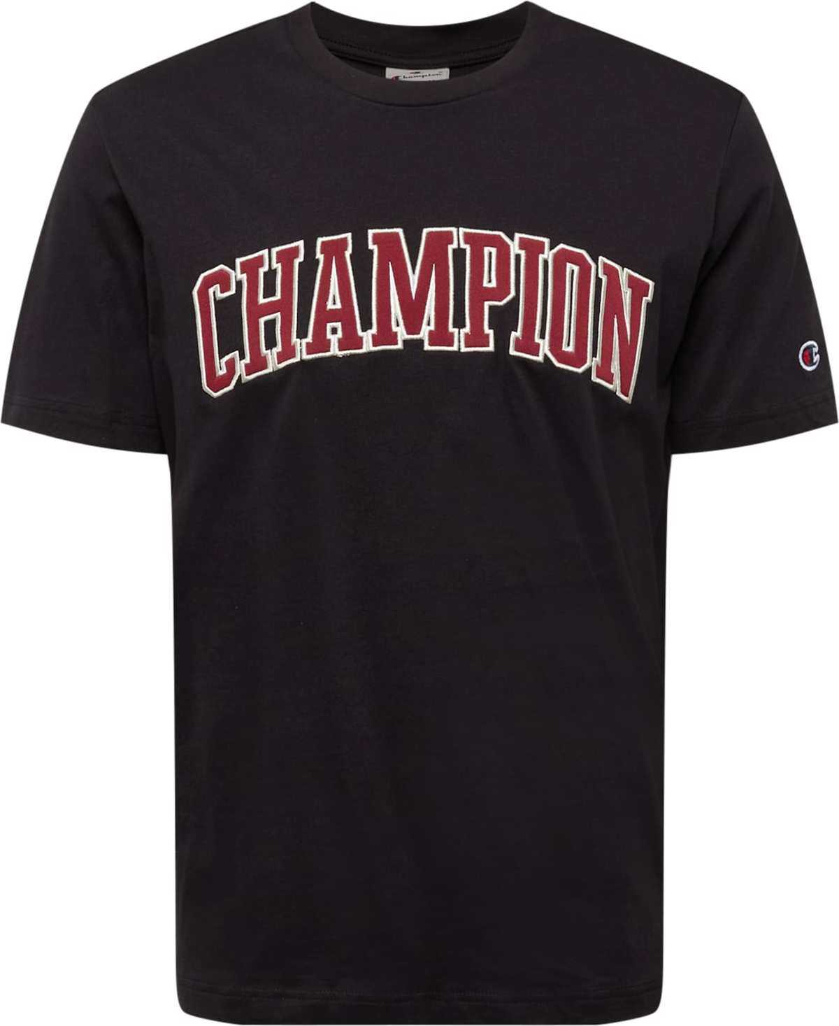 Champion Authentic Athletic Apparel Tričko karmínově červené / černá / bílá