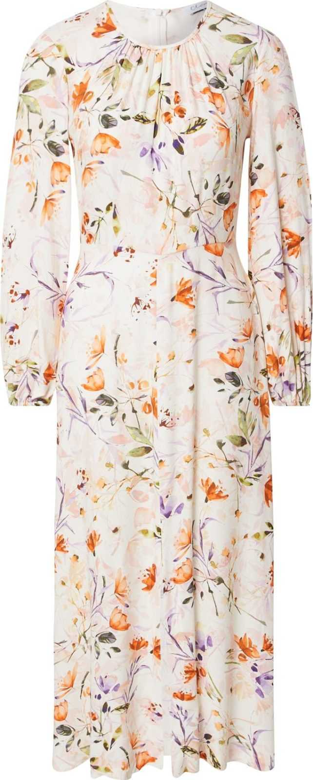 Closet London Košilové šaty světle béžová / mix barev