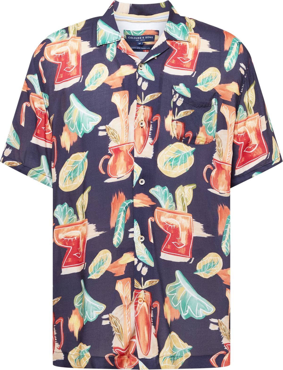 COLOURS & SONS Košile tyrkysová / tmavě modrá / světle žlutá / korálová