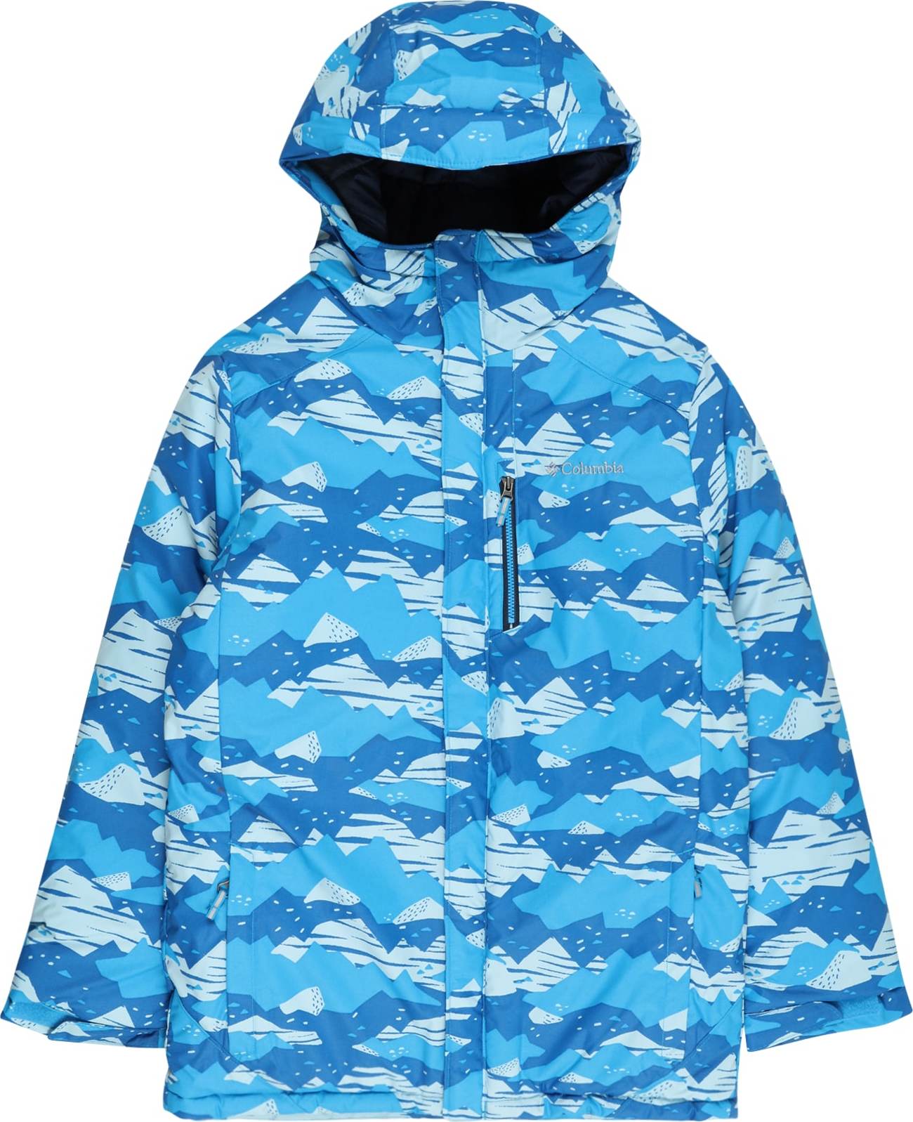 COLUMBIA Outdoorová bunda 'Alpine Free Fall' nebeská modř / světlemodrá / bílá