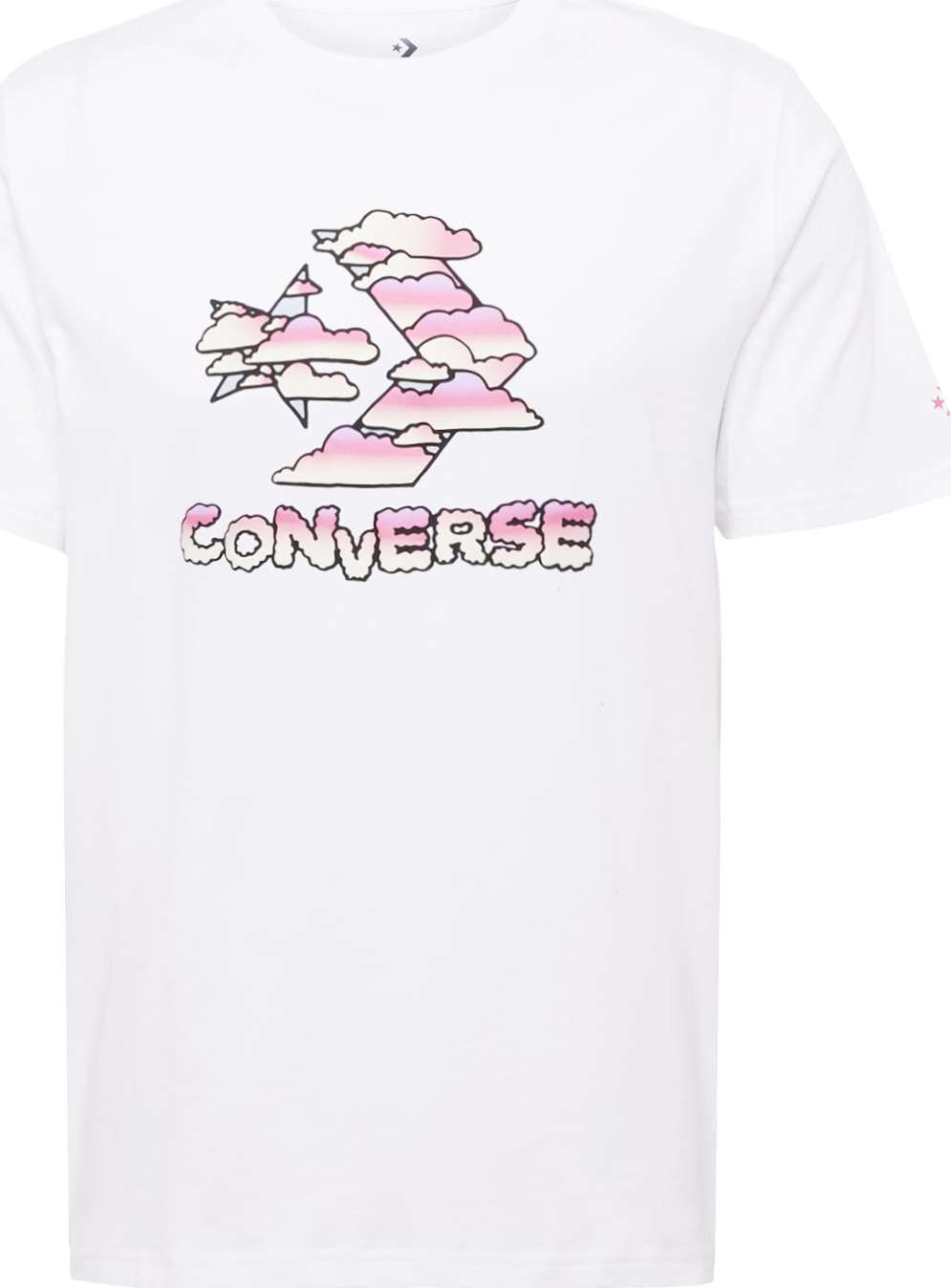 CONVERSE Tričko šeříková / pink / černá / bílá