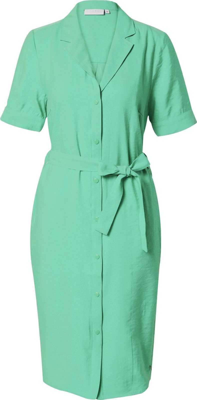 Coster Copenhagen Košilové šaty nefritová