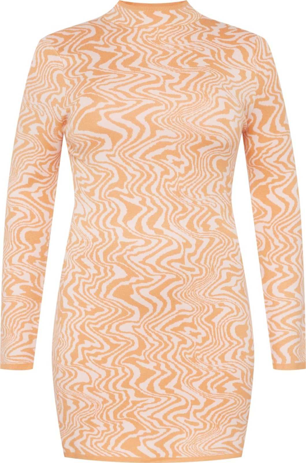 Cotton On Curve Úpletové šaty oranžová / pudrová