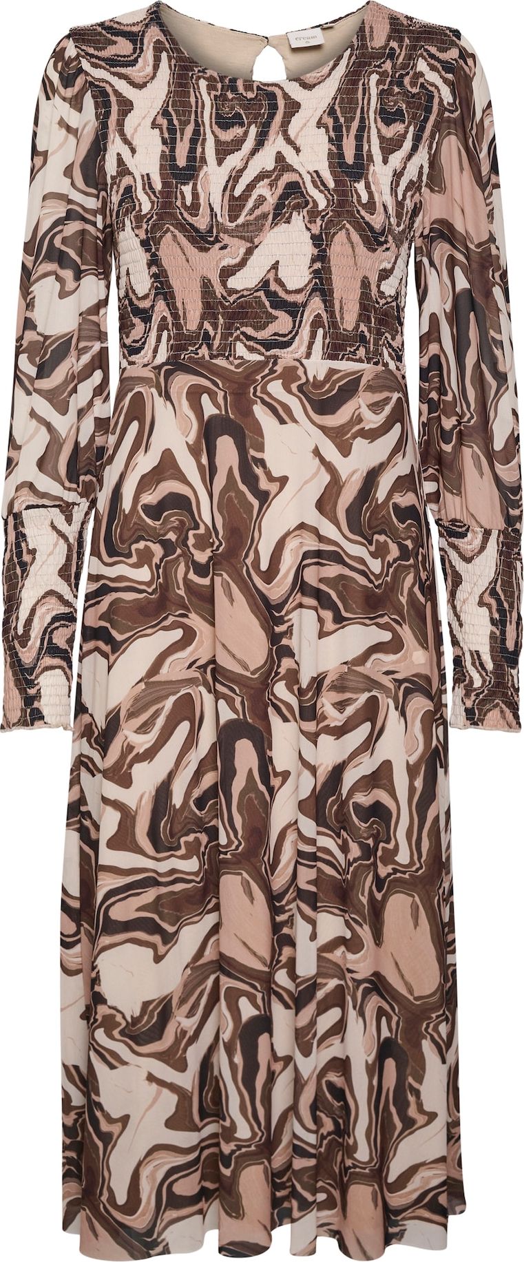 Cream Šaty 'Urana' béžová / hnědá / pink / černá