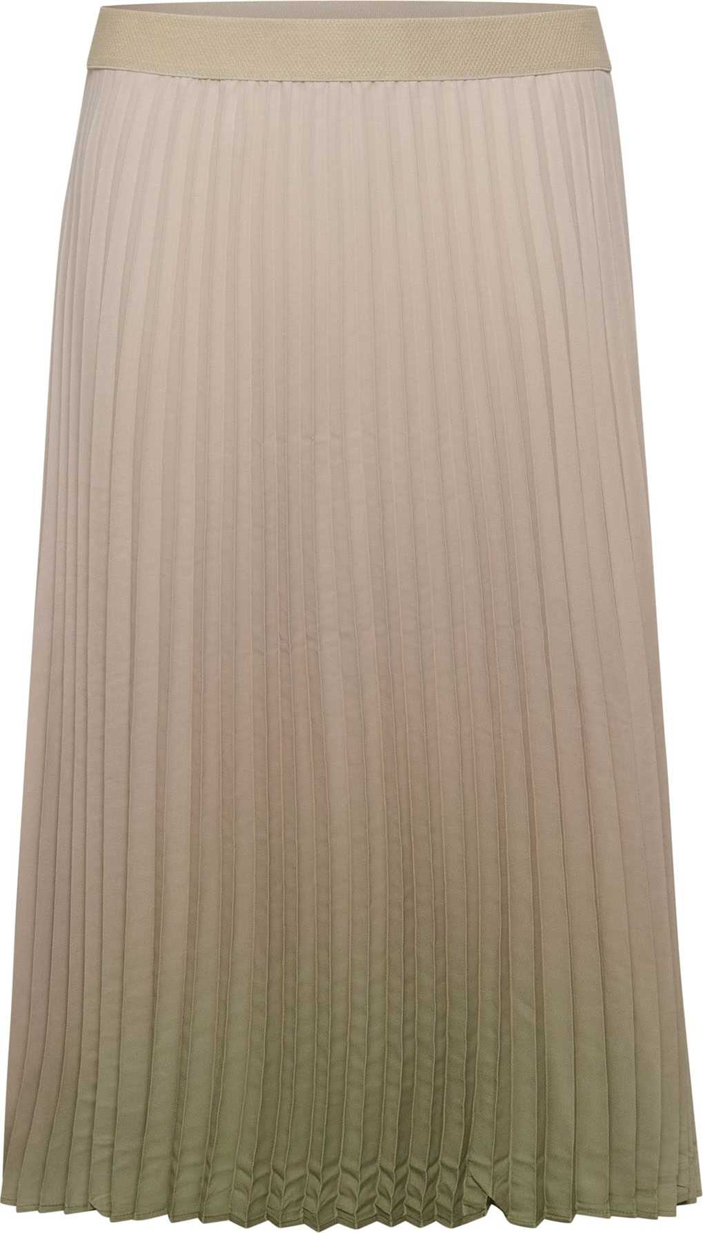 Cream Sukně 'Leva' šedobéžová / tmavě zelená