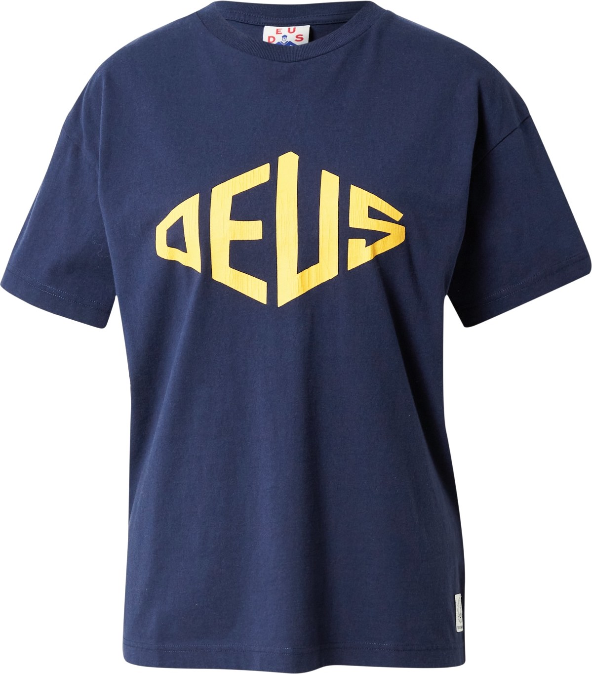 DEUS EX MACHINA Tričko 'Recreation' námořnická modř / pastelově žlutá