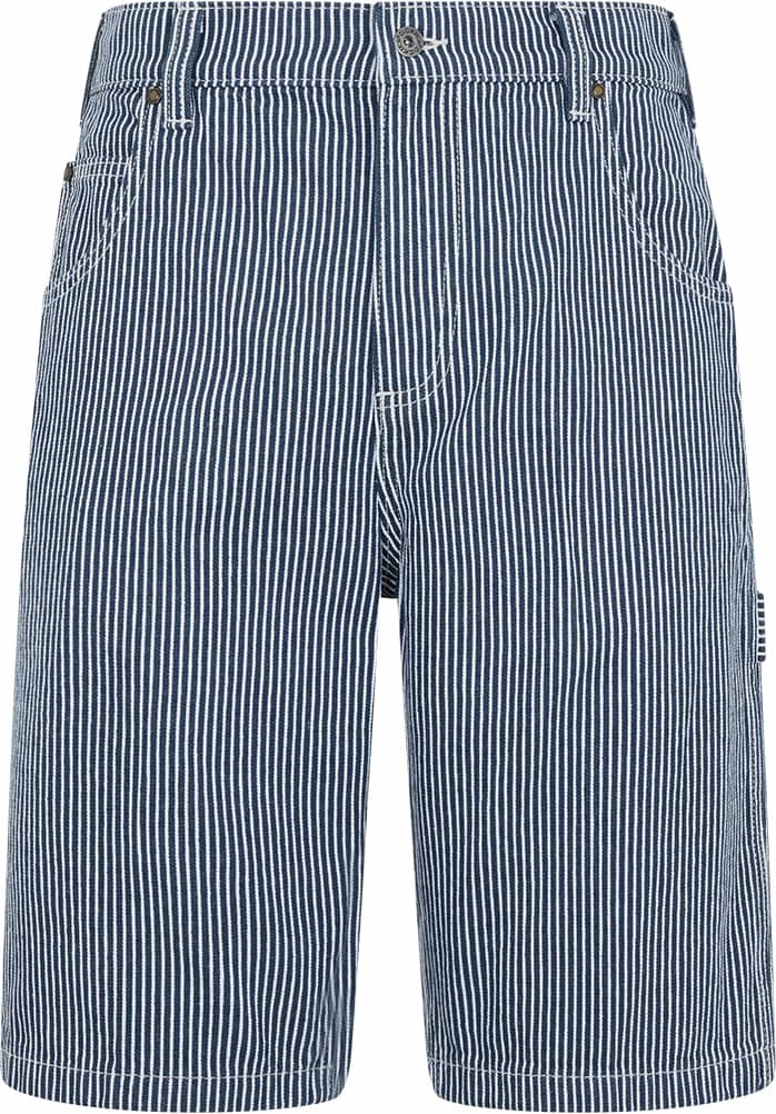 DICKIES Kalhoty 'Hickory' petrolejová / bílá