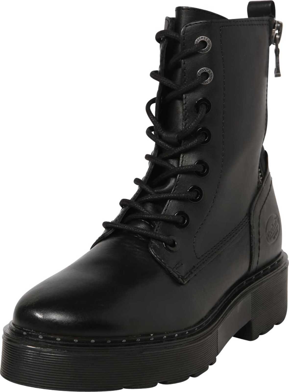 Dockers by Gerli Šněrovací kozačky černá