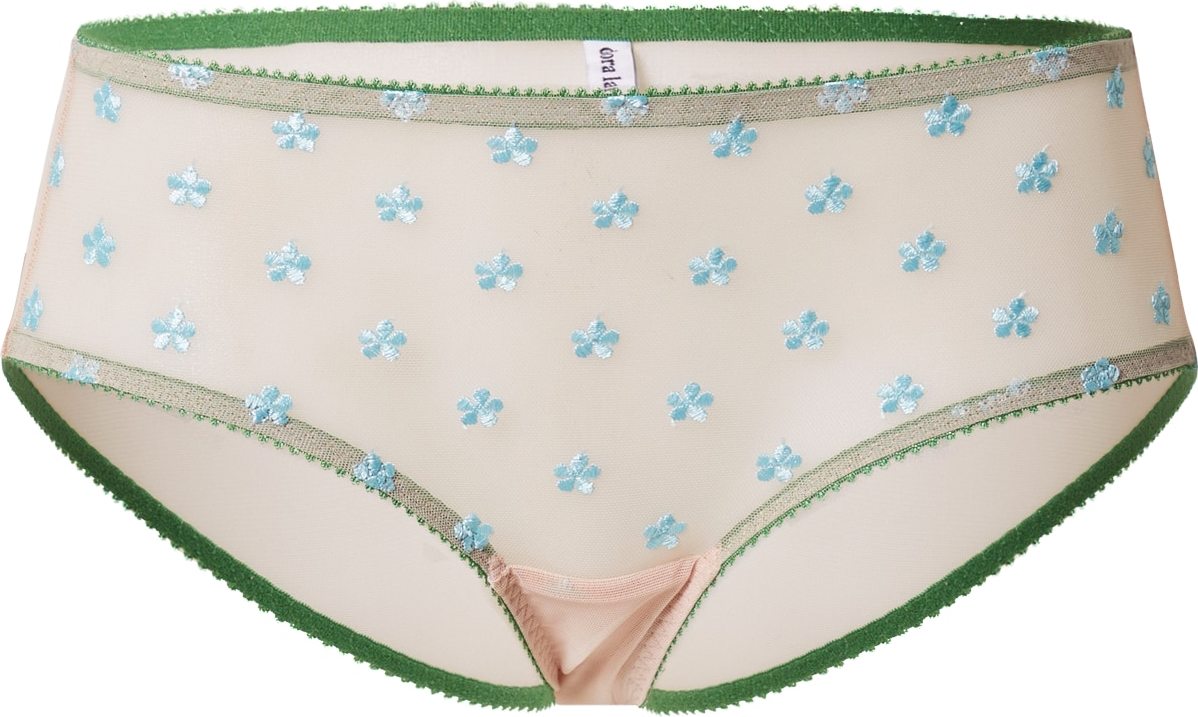 Dora Larsen Kalhotky 'LUMI' tělová / tyrkysová / trávově zelená