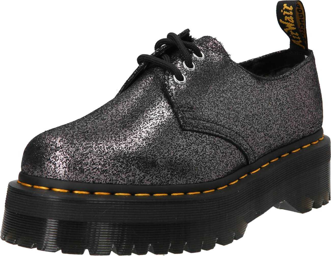 Dr. Martens Šněrovací boty '1461' černá / stříbrná