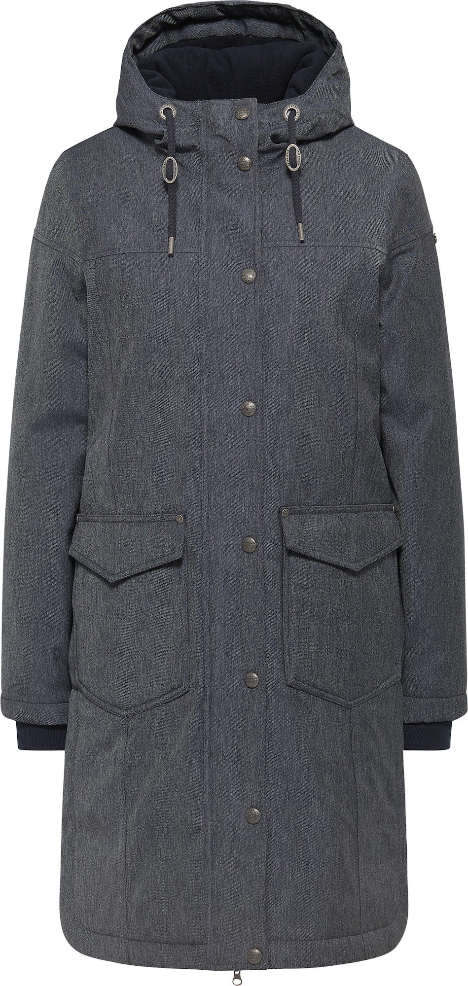 DreiMaster Vintage Zimní kabát modrá džínovina