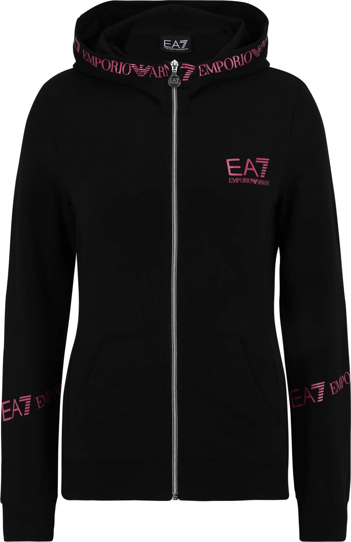 EA7 Emporio Armani Mikina cyclam / černá