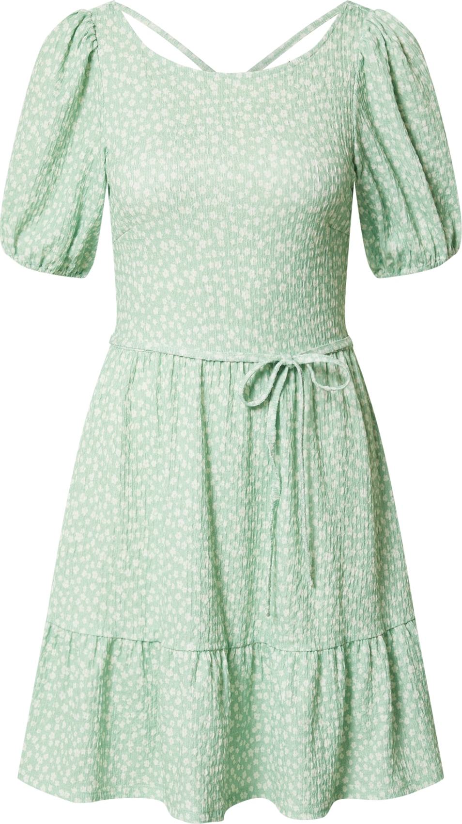 EDITED Šaty 'Liah' krémová / světle zelená