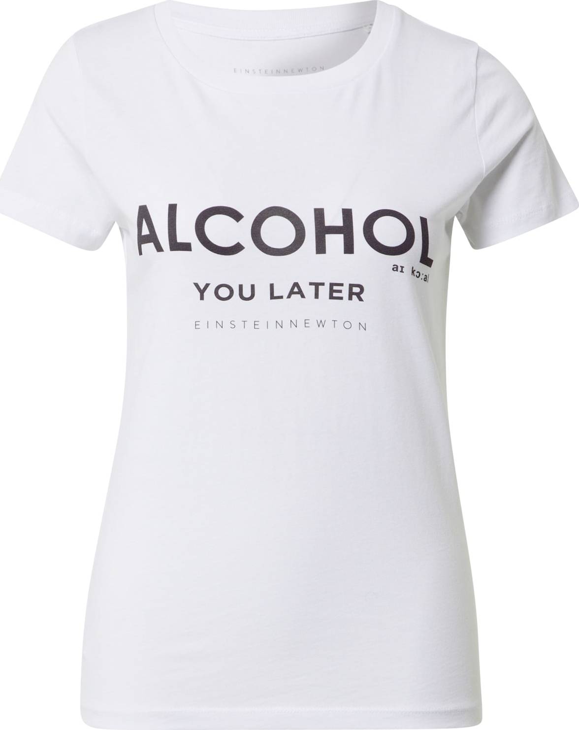 EINSTEIN & NEWTON Tričko 'Alcohol' černá / bílá