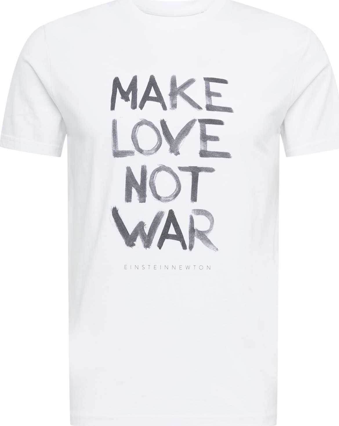 EINSTEIN & NEWTON Tričko 'No War' tmavě šedá / bílá