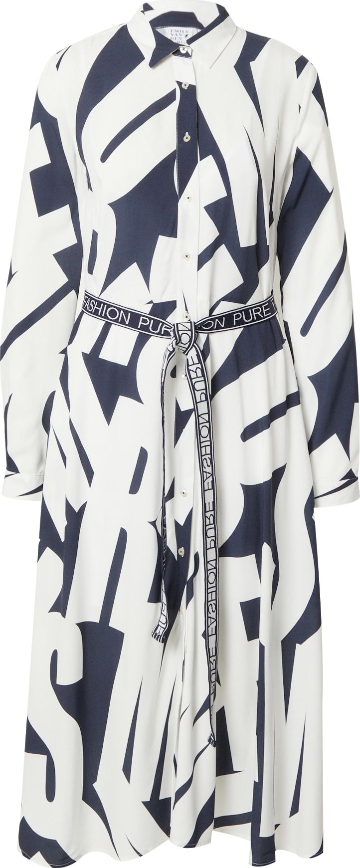 Emily Van Den Bergh Košilové šaty námořnická modř / bílá