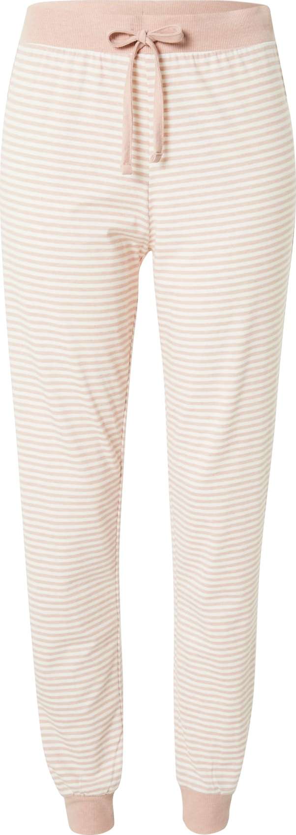 ESPRIT Pyžamové kalhoty růžová / bílá