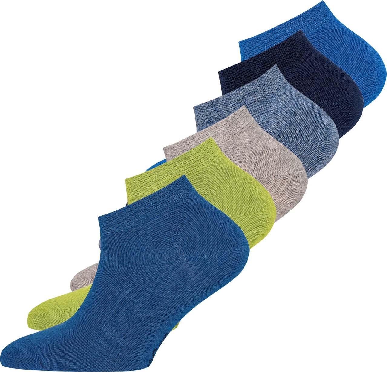 EWERS Ponožky marine modrá / chladná modrá / tmavě modrá / šedý melír / kiwi