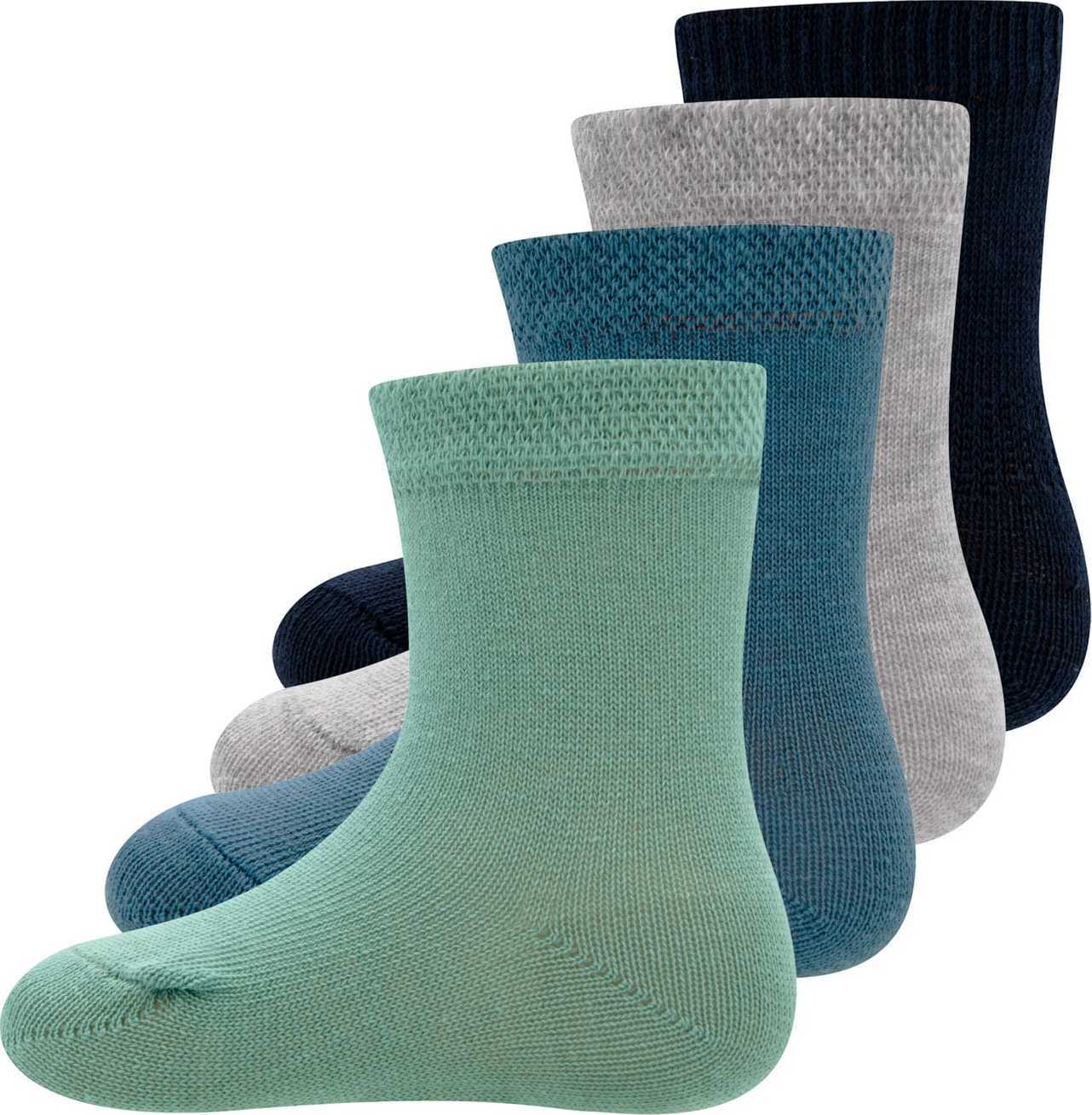 EWERS Ponožky šedý melír / petrolejová / rákos / černá