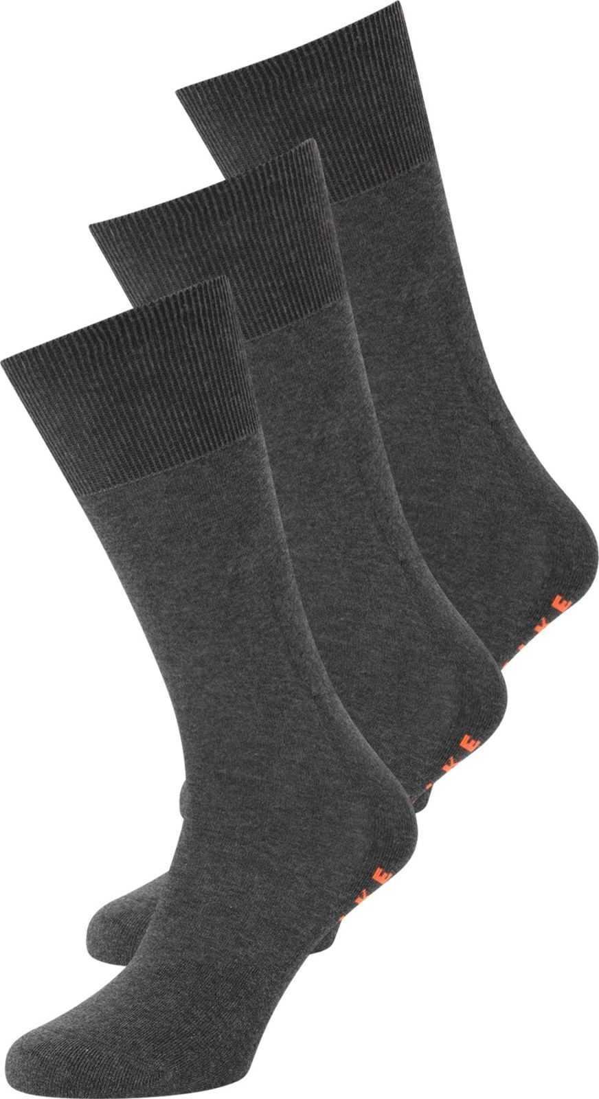 FALKE Ponožky tmavě šedá / oranžová