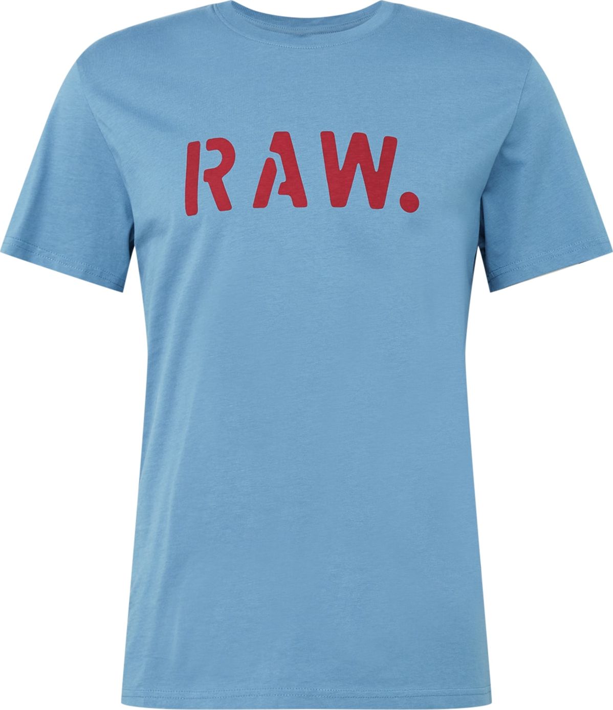 G-Star RAW Tričko 'Stencil' chladná modrá / tmavě červená