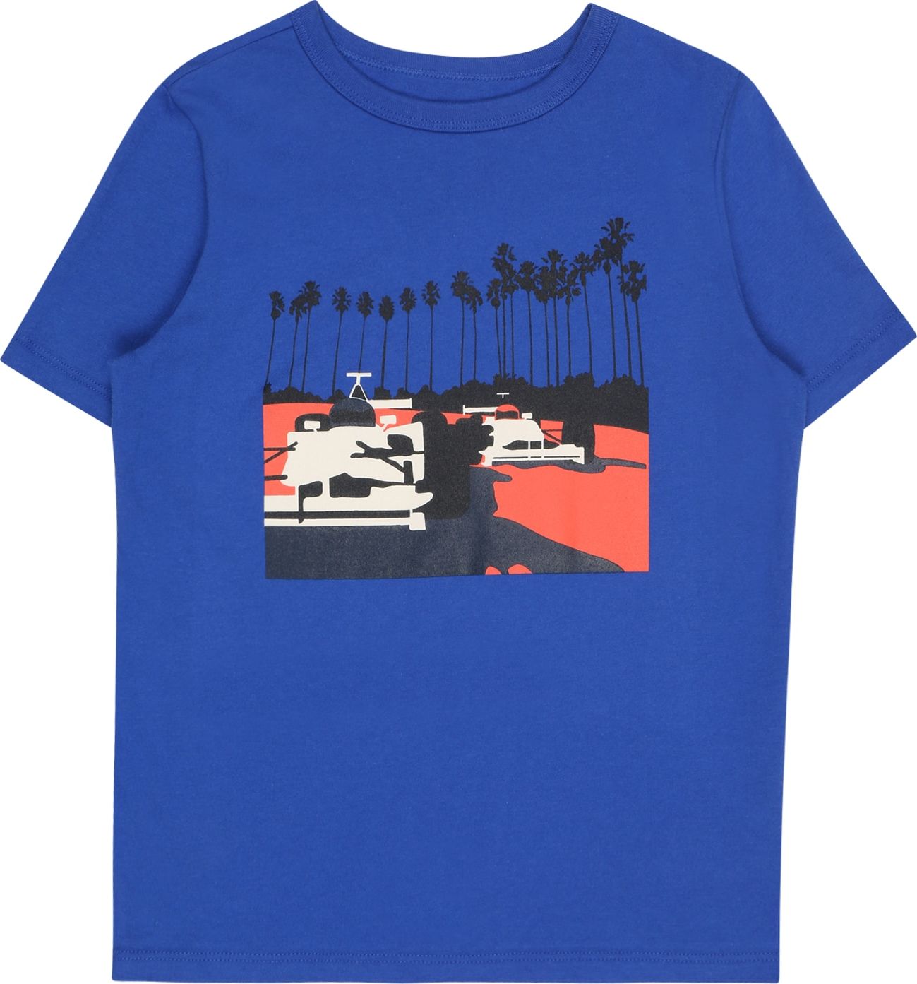 GAP Tričko 'JUNE' modrá / korálová / černá / bílá