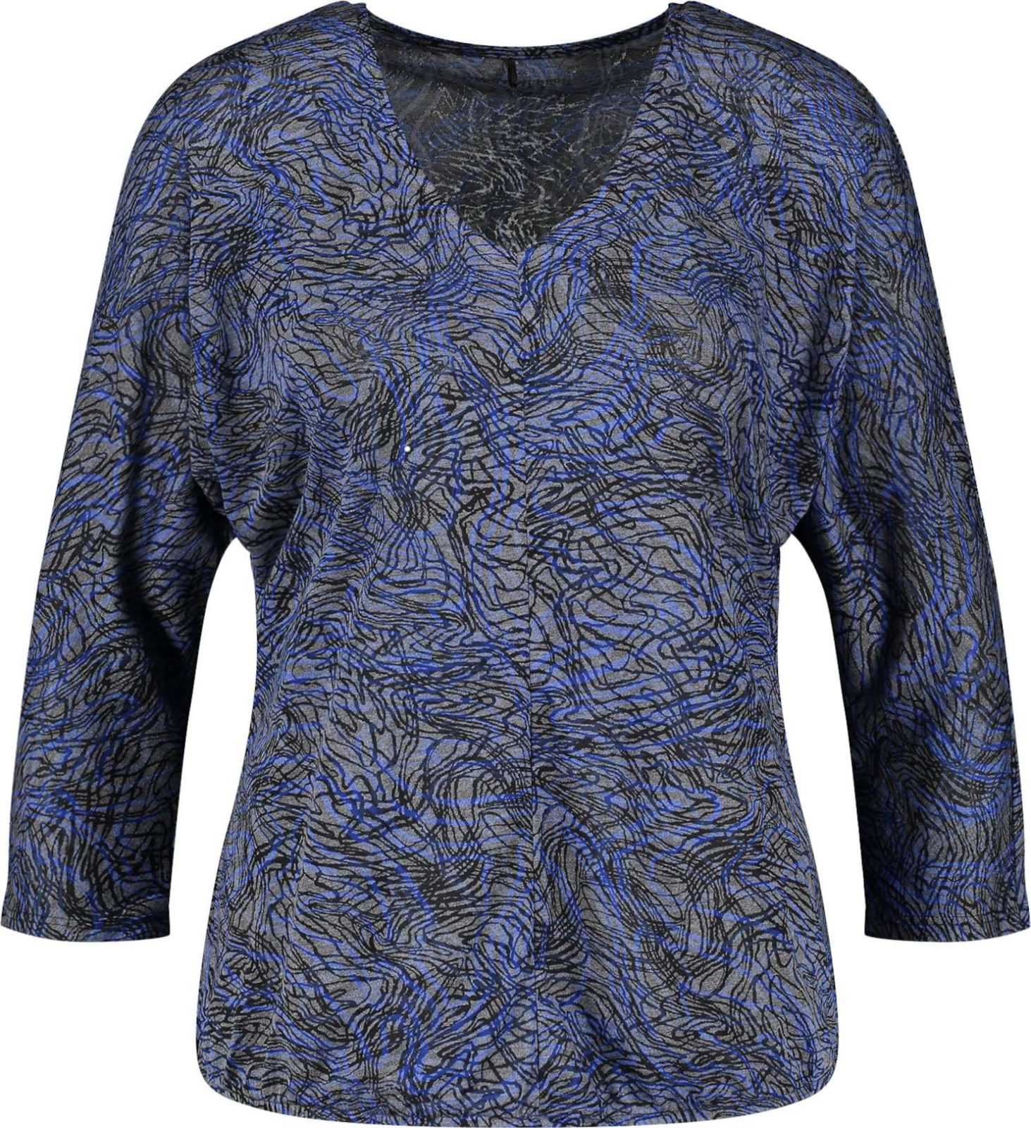 GERRY WEBER Tričko modrá / šedý melír / černá