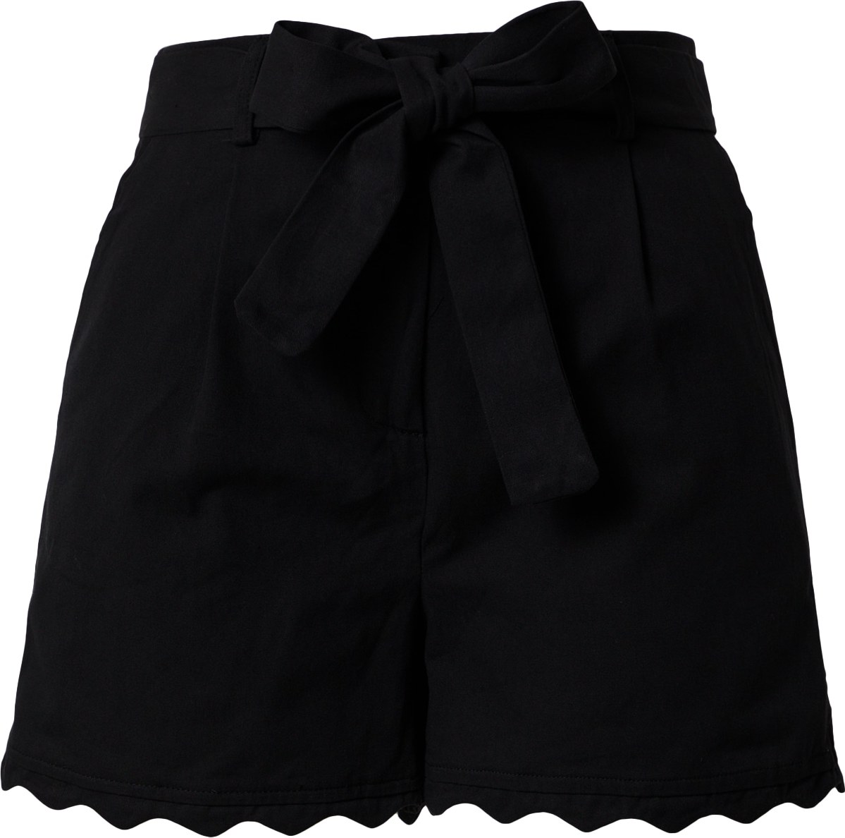 GLAMOROUS Kalhoty se sklady v pase černá