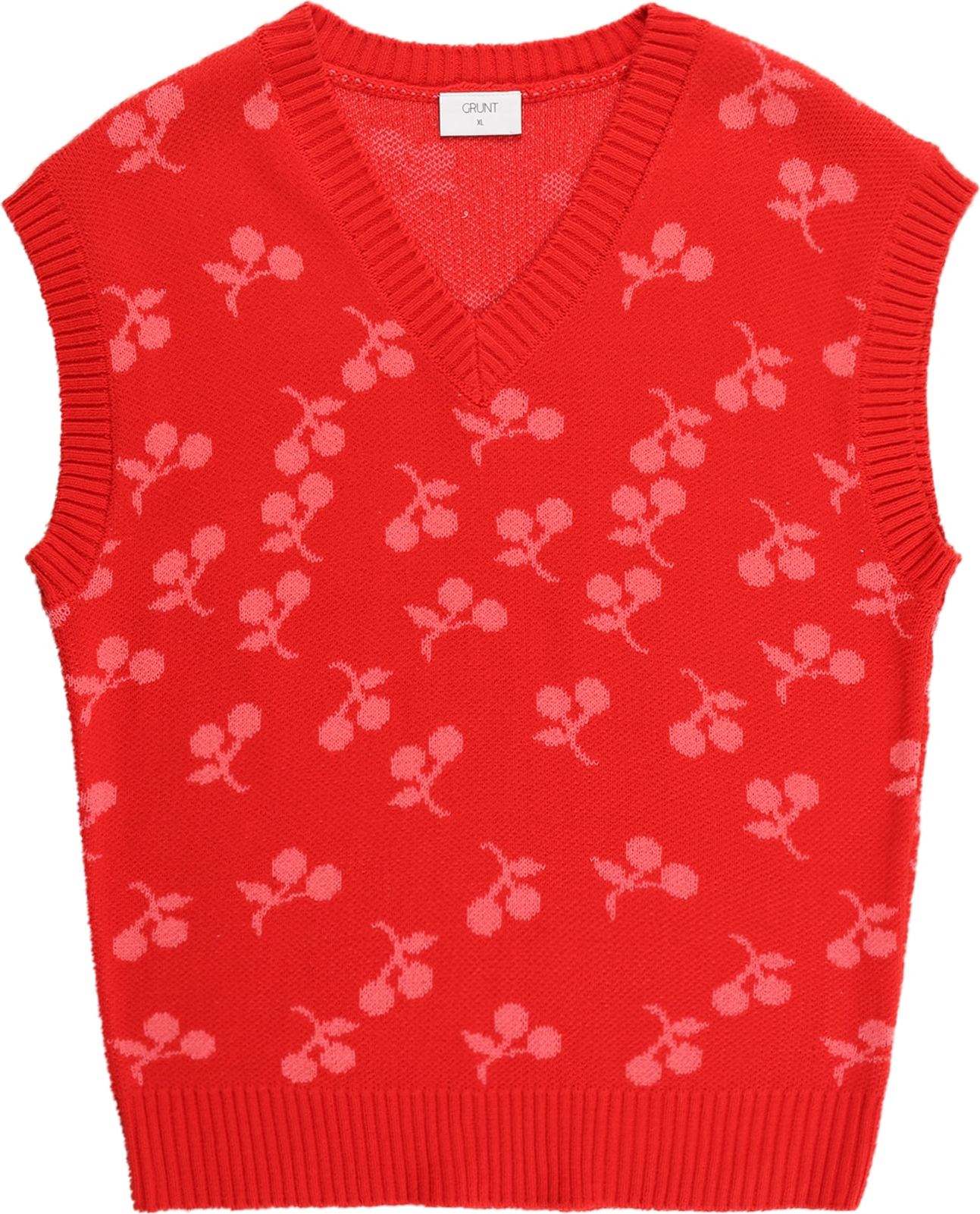 GRUNT Svetr 'Aviana' světle růžová / červená