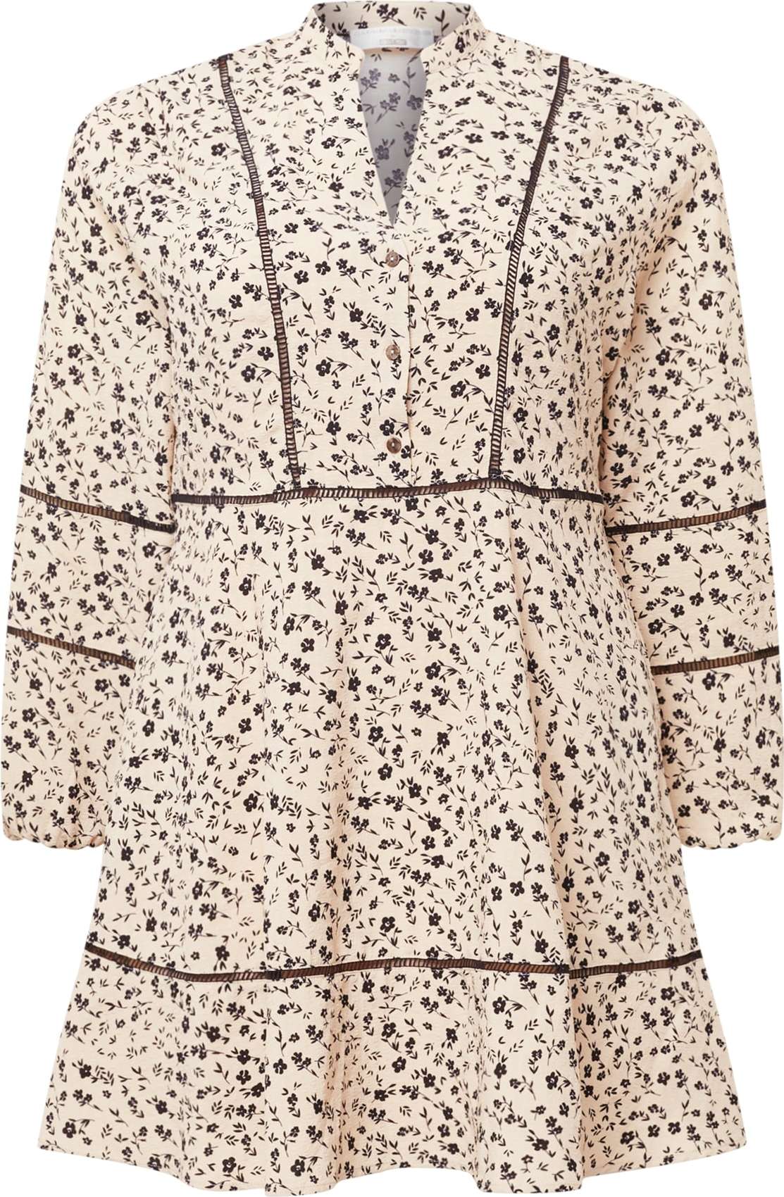 Guido Maria Kretschmer Curvy Collection Košilové šaty 'Mala' béžová / černá