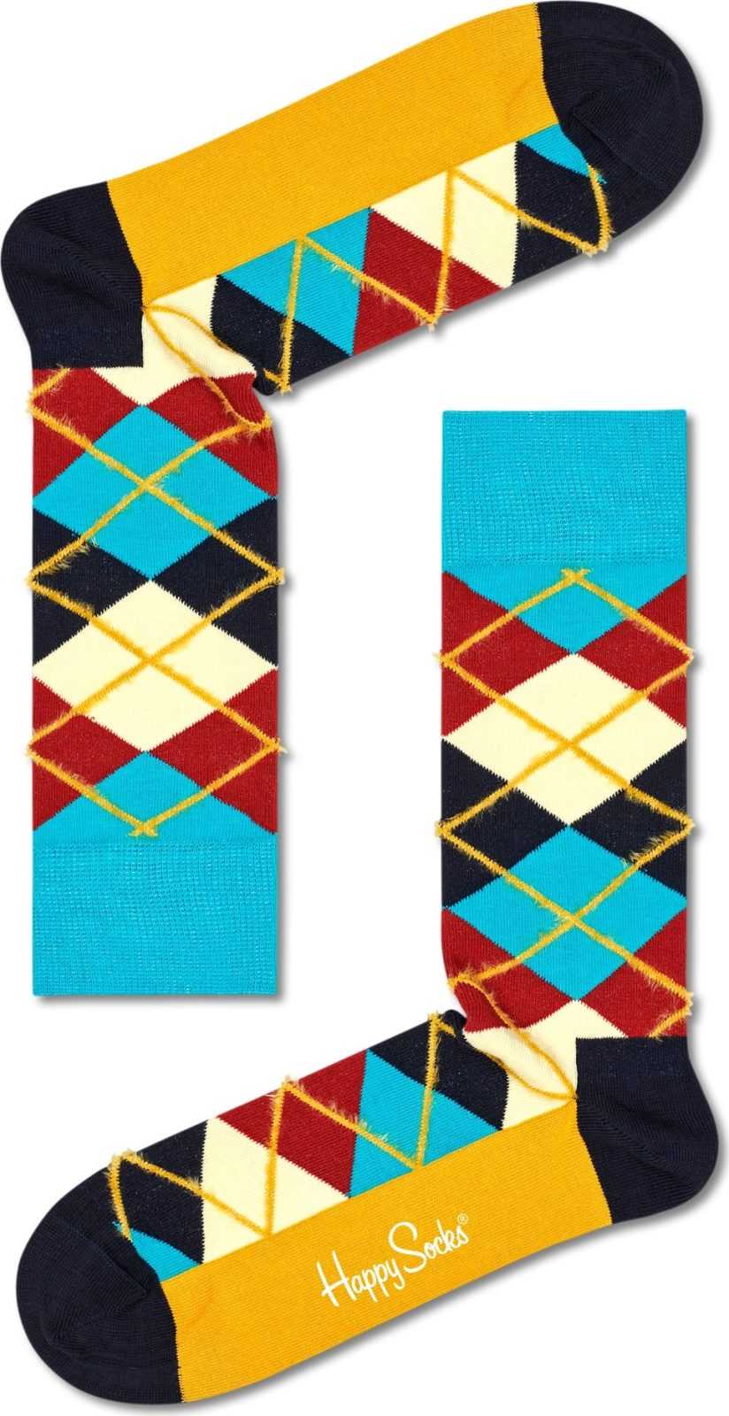 Happy Socks Ponožky světlemodrá / žlutá / zelená / červená