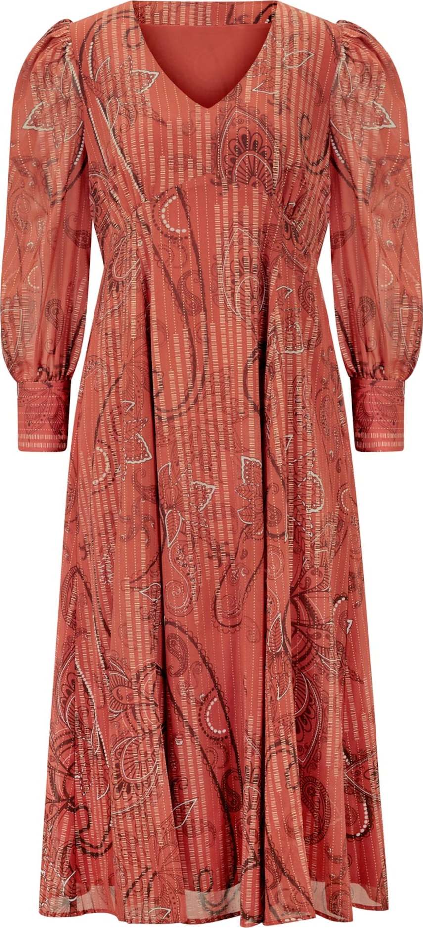 heine Koktejlové šaty hnědá / rezavě hnědá / tmavě hnědá / bílá