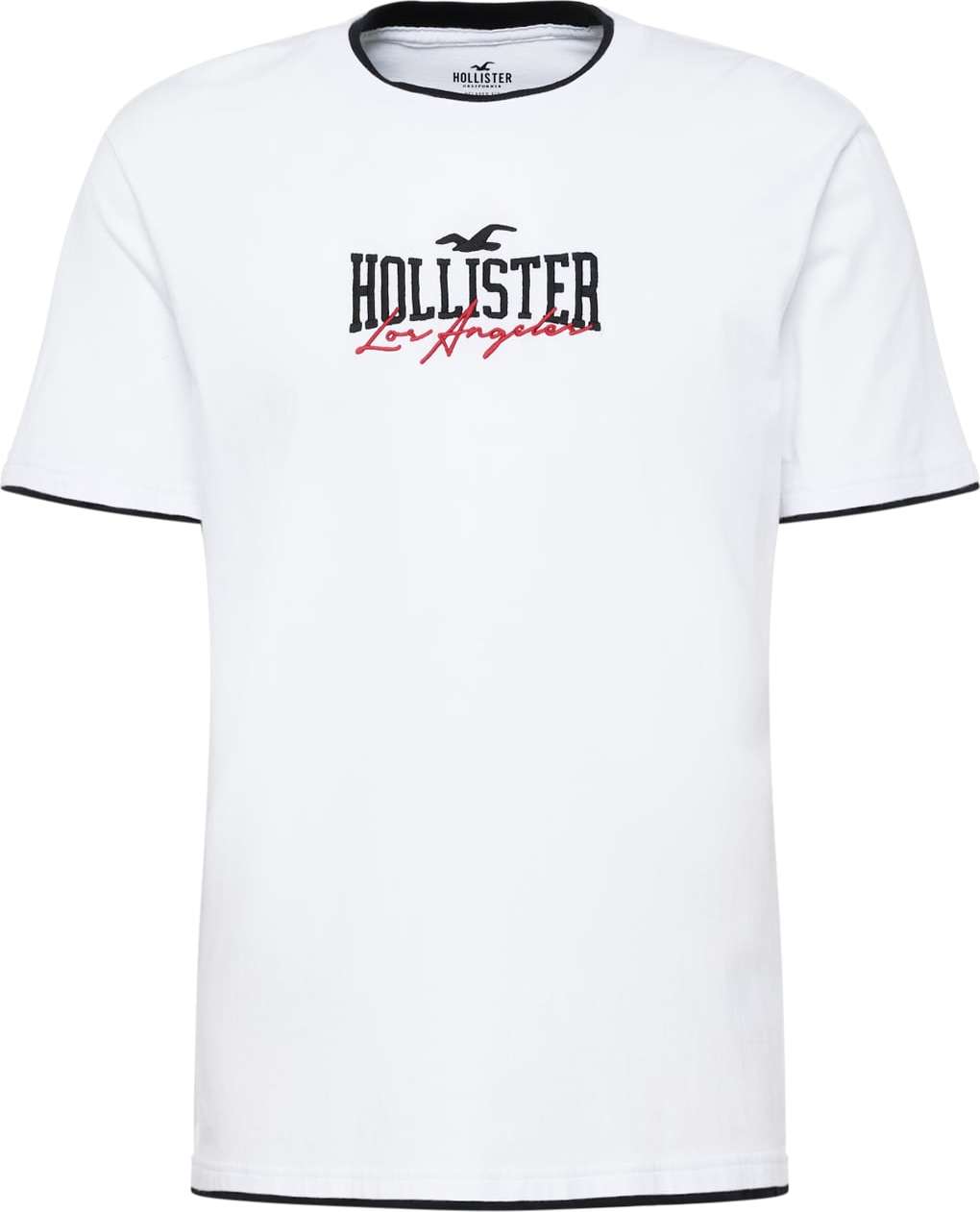 HOLLISTER Tričko červená / černá / offwhite