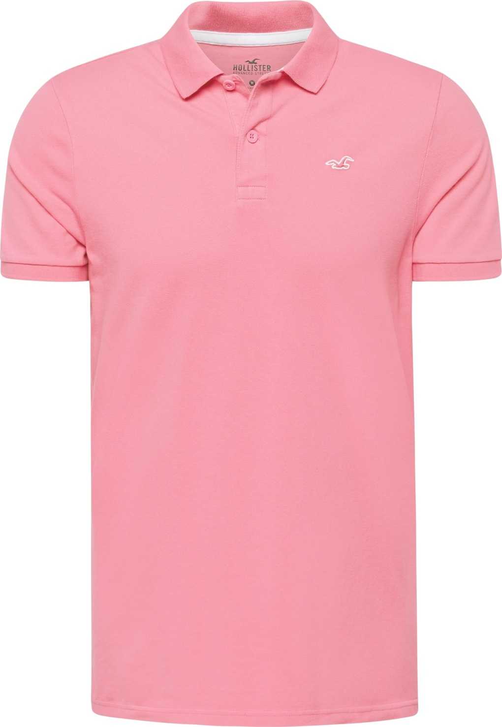 HOLLISTER Tričko 'EMEA' světle růžová / bílá
