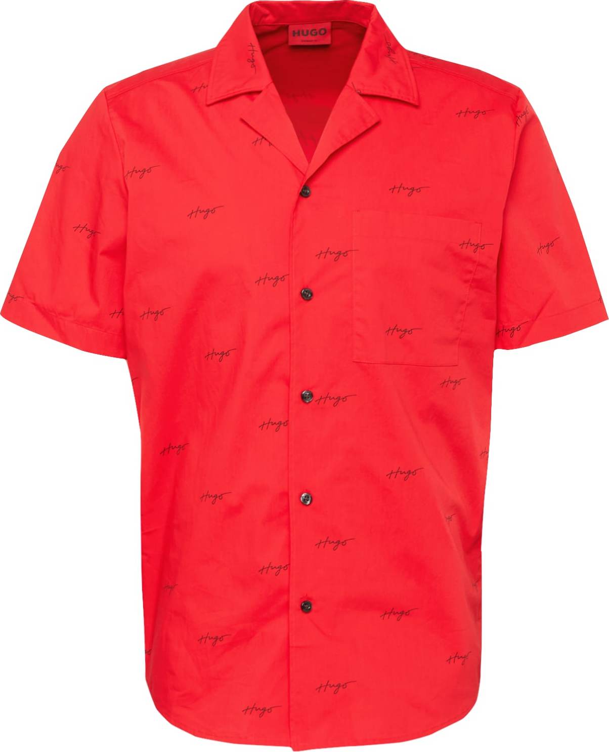 HUGO Košile 'Ellino' světle červená / černá