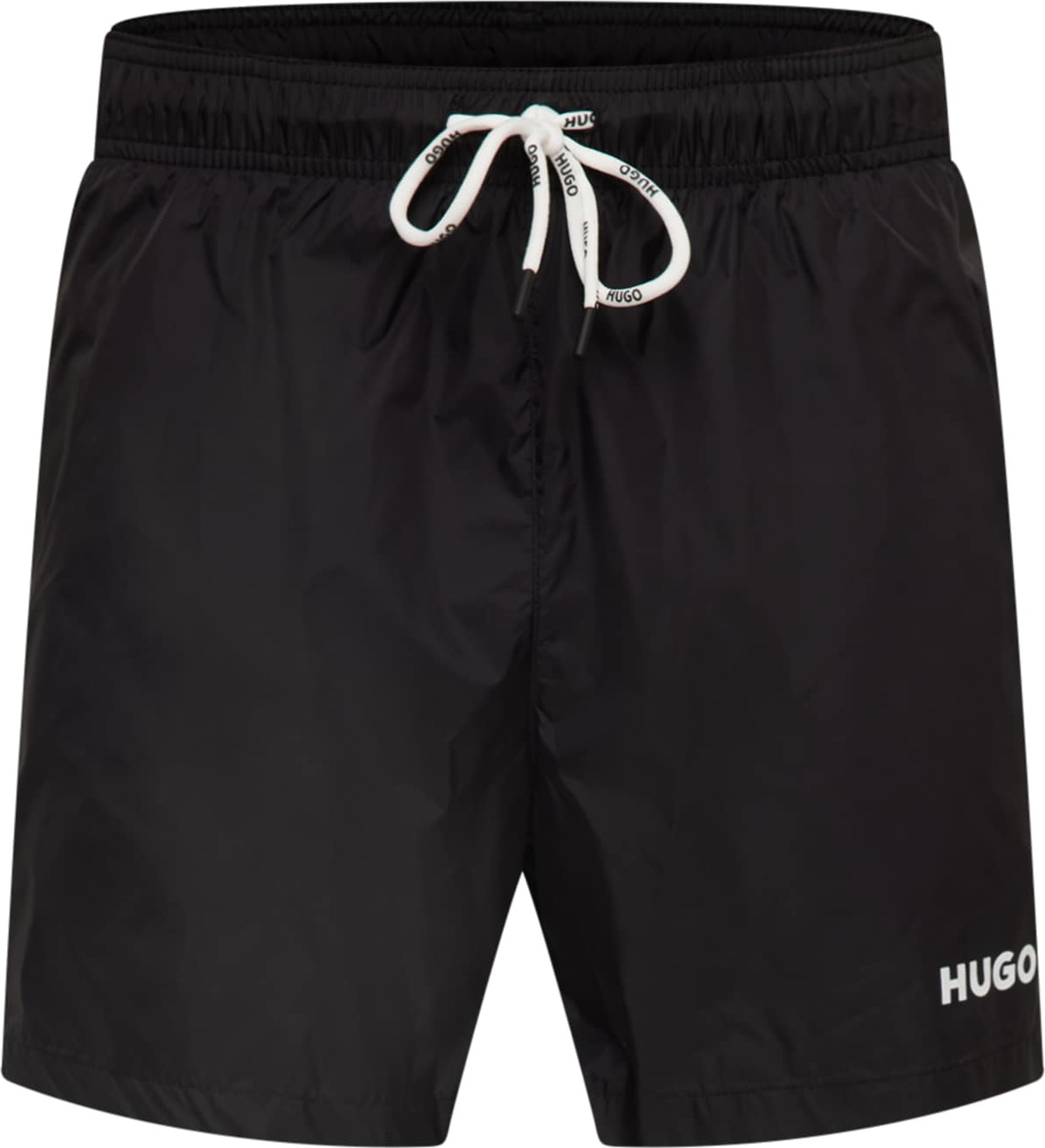 HUGO Plavecké šortky 'Haiti' černá / bílá