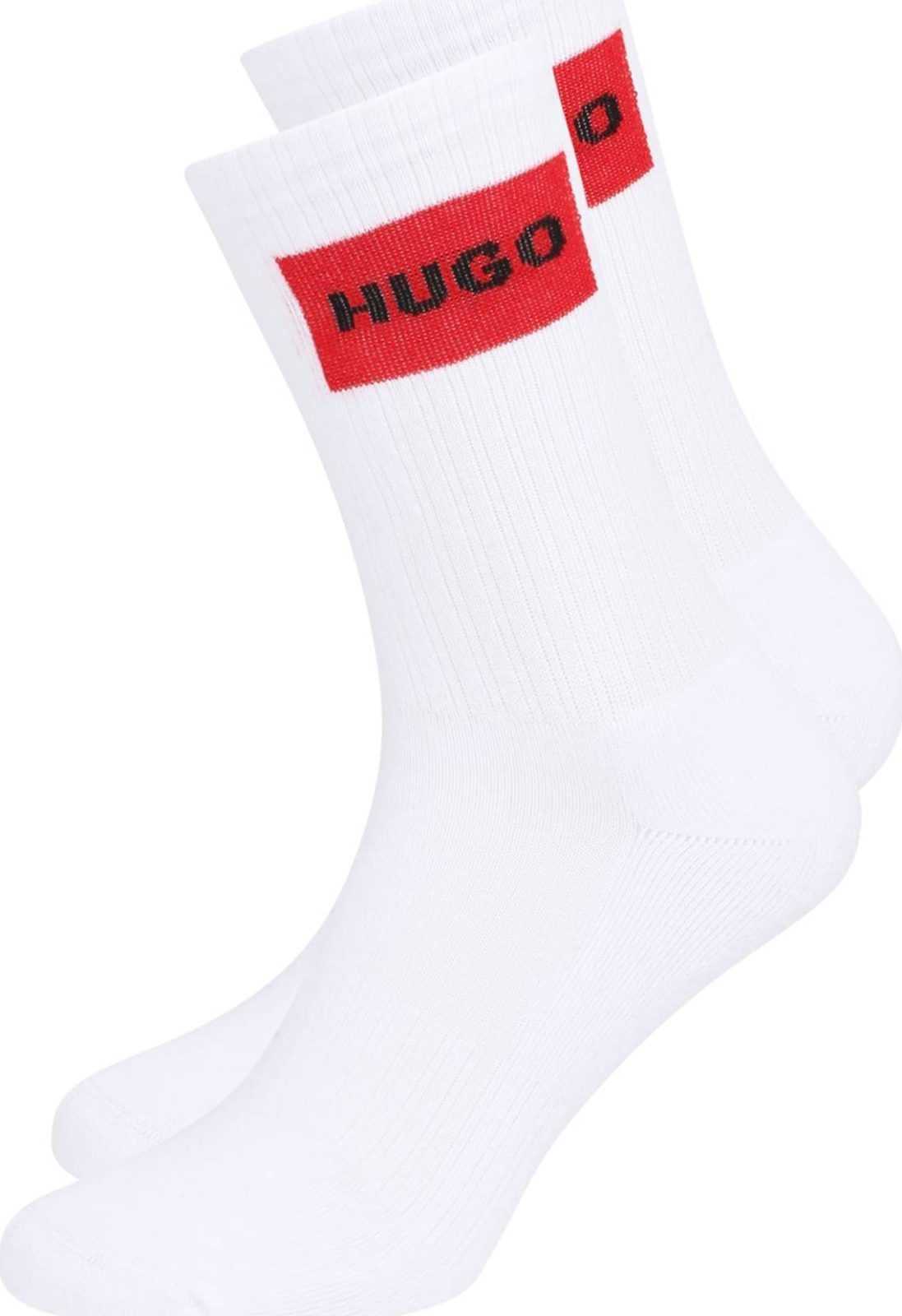 HUGO Ponožky červená / černá / bílá