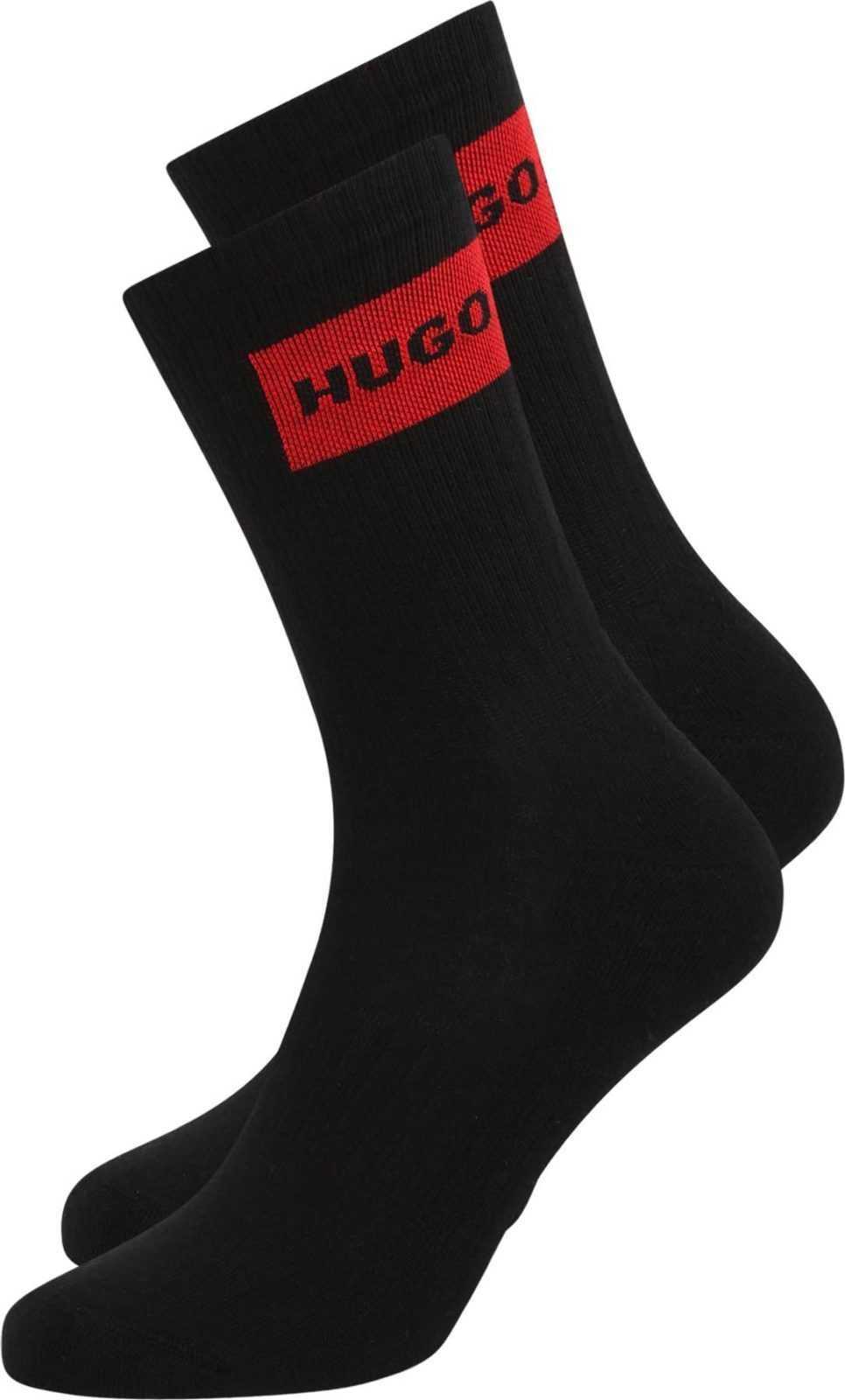 HUGO Ponožky červená / černá