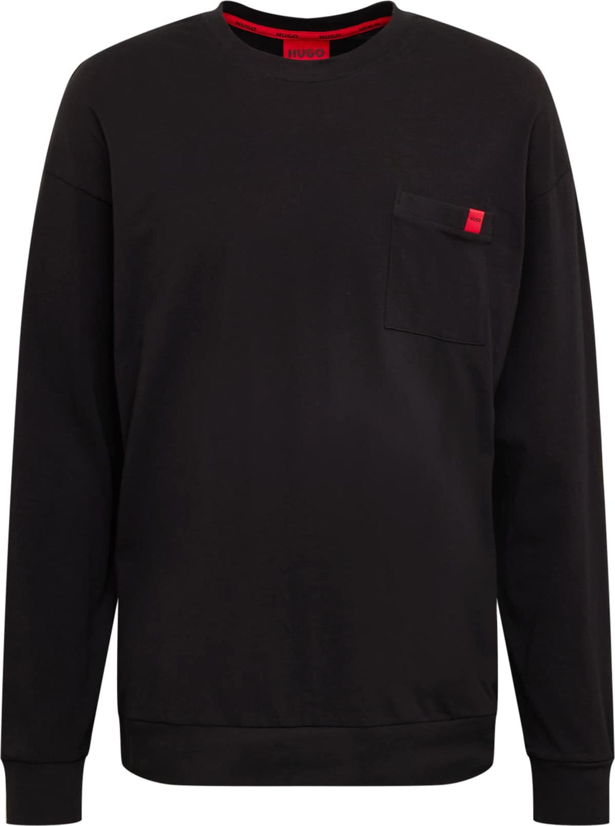 HUGO Tričko červená / černá