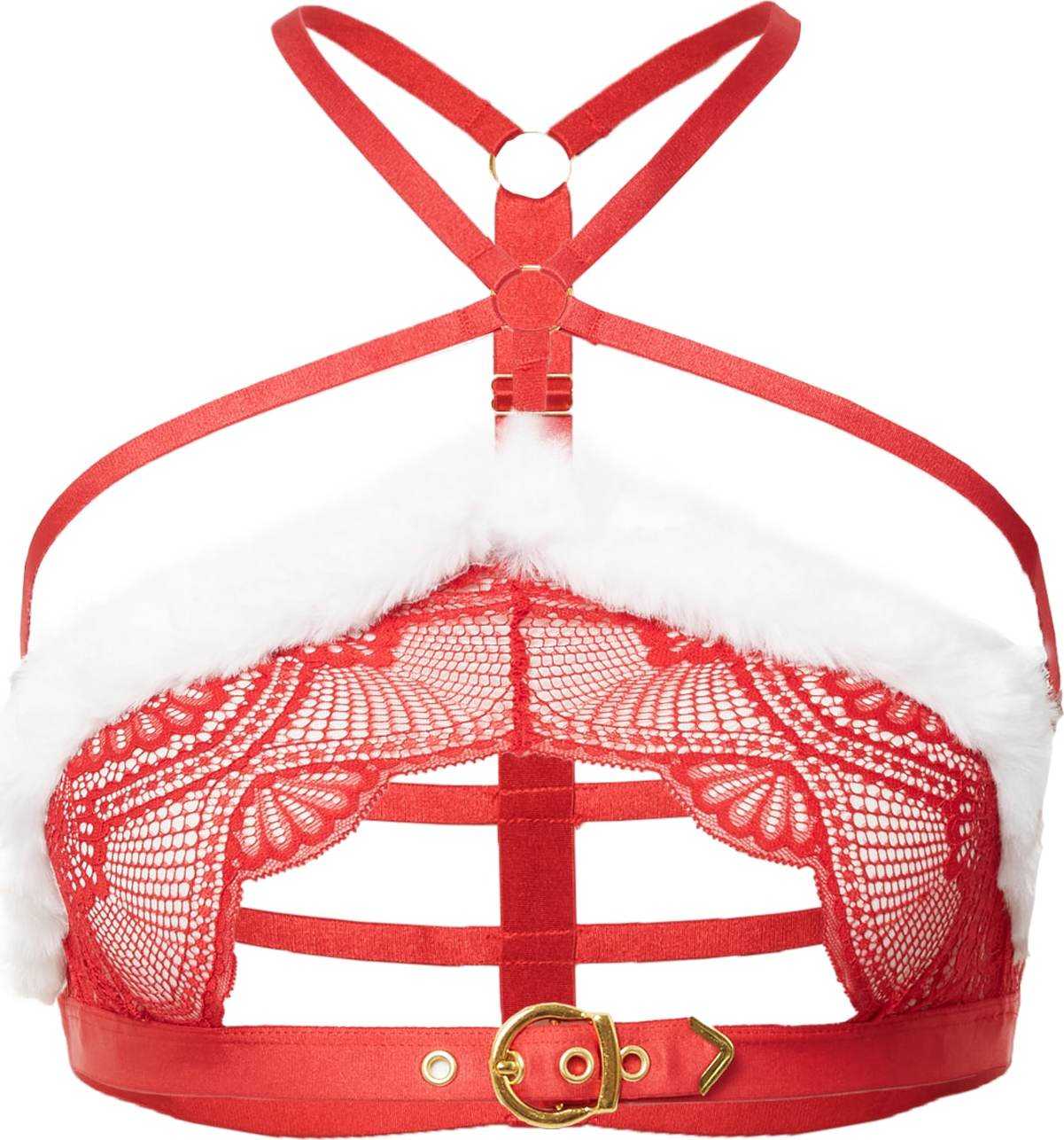 Hunkemöller Podprsenka 'Cindy' červená / bílá