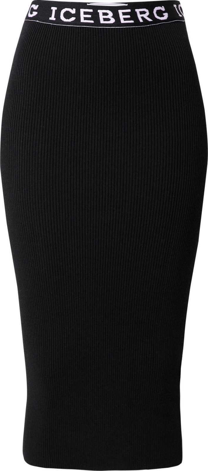 ICEBERG Sukně 'GONNA MAGLIA' černá / bílá