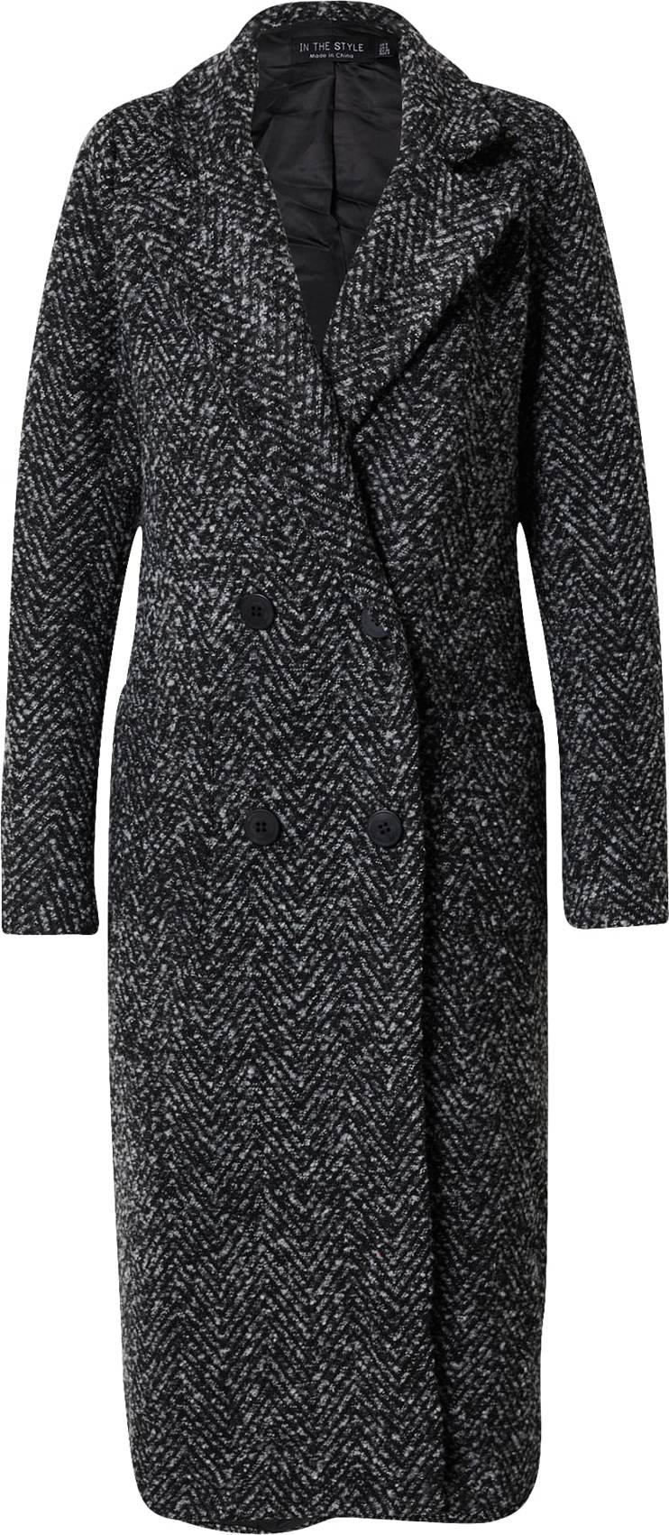 In The Style Přechodný kabát šedá / černá