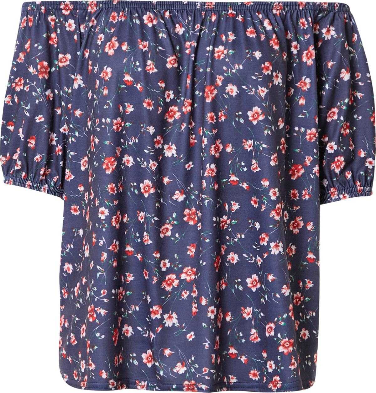 In The Style Tričko námořnická modř / trávově zelená / grenadina / karmínově červené / bílá